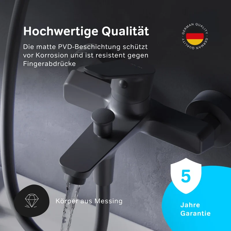 Wannenarmatur Hit, Schwarz – FTA10022