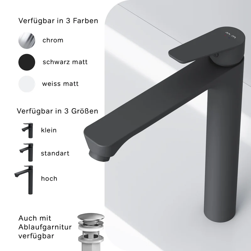 Hohe Waschtischarmatur Hit, Schwarz – FTA92022