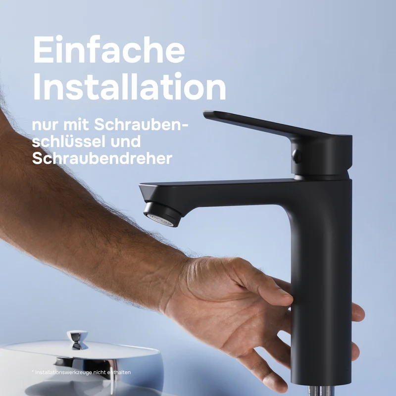 Waschtischarmatur Hit M-Größe, Schwarz – FTA02222