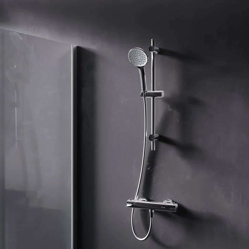 Armaturen-Set Hit mit Duschthermostat und Duschset – F408TA46