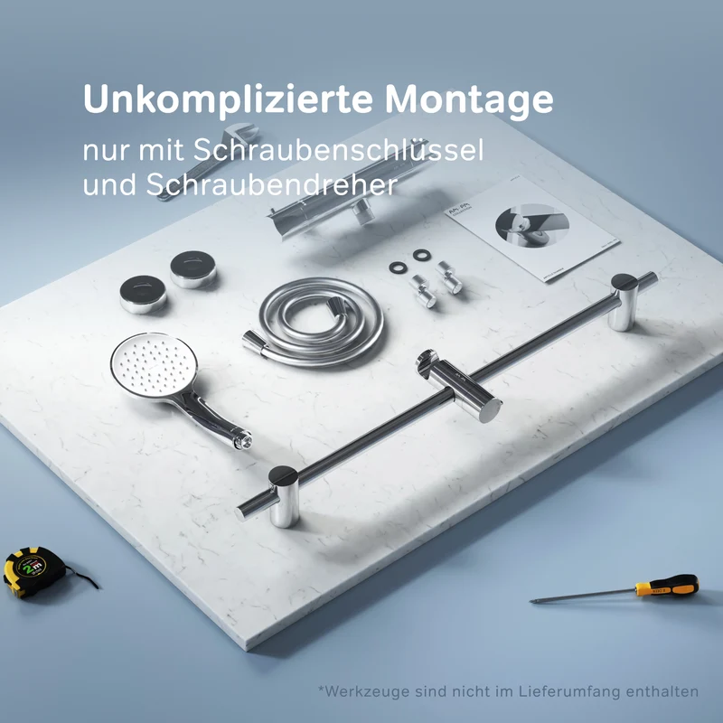 Armaturen-Set Hit mit Duschthermostat und Duschset – F408TA46