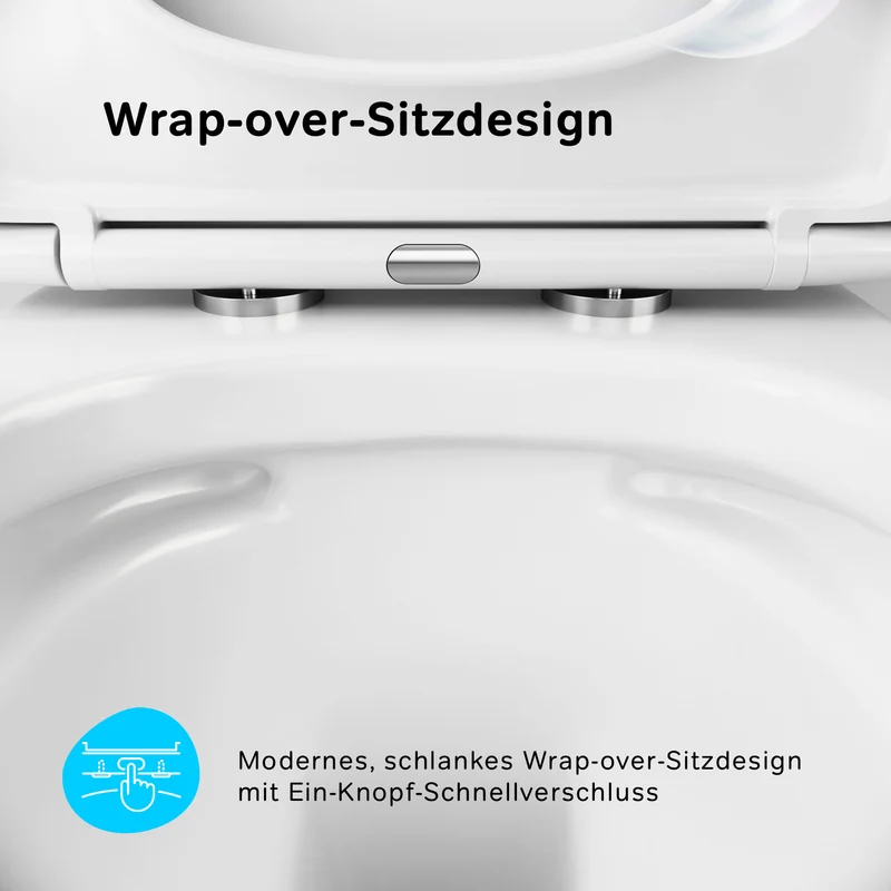 Wand-WC Gem FlashClean spülrandlos mit WC-Sitz – CGA1700SC