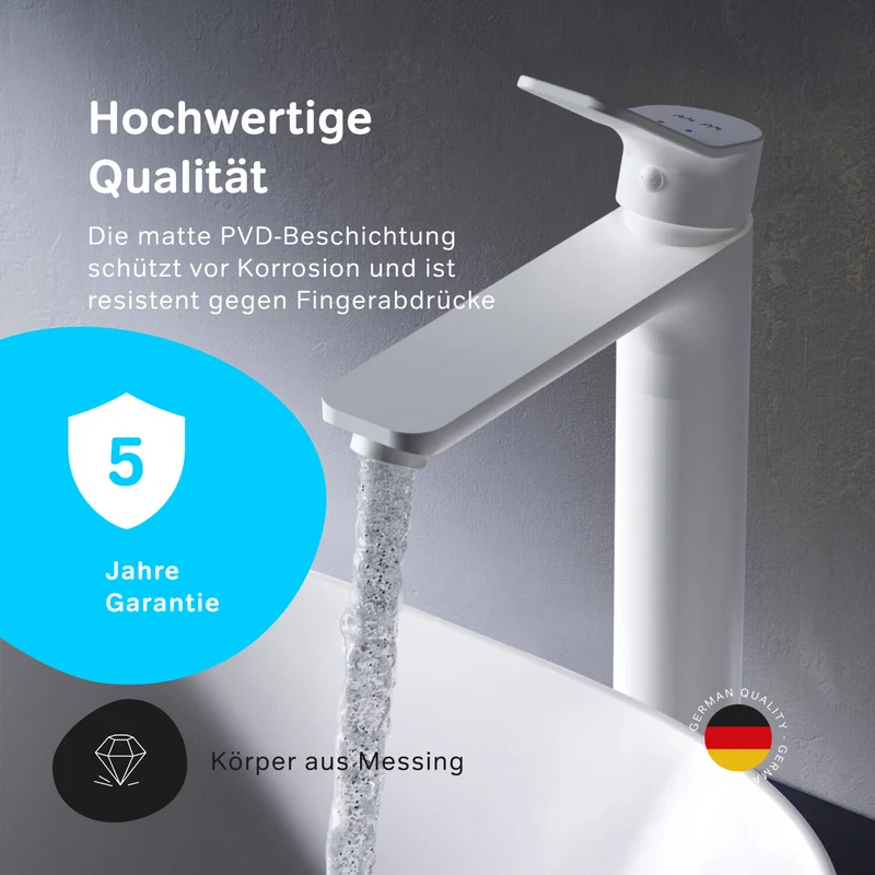 Hohe Waschtischarmatur X-Joy, Weiß – FXA92033
