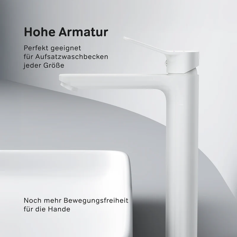 Hohe Waschtischarmatur X-Joy, Weiß – FXA92033