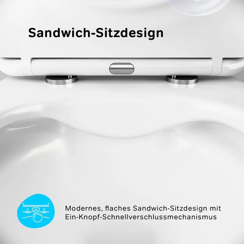 Wand-WC X-Joy FlashClean spülrandlos mit WC-Sitz – CXA1700SC