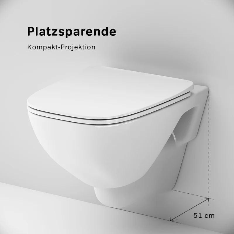 Wand-WC X-Joy FlashClean spülrandlos mit WC-Sitz – CXA1700SC