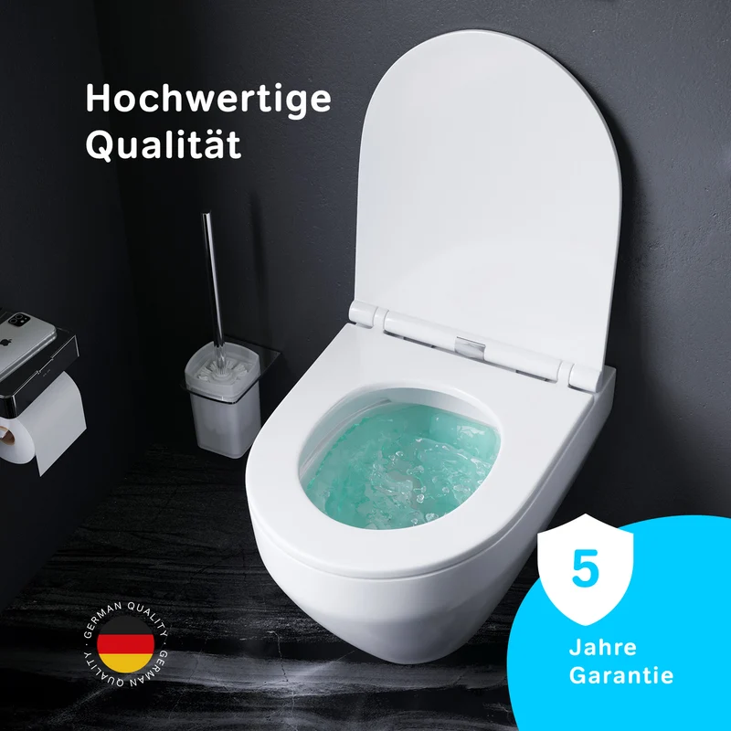 Wand-WC Spirit V2.0 FlashClean spülrandlos mit WC-Sitz – CSB1700SC