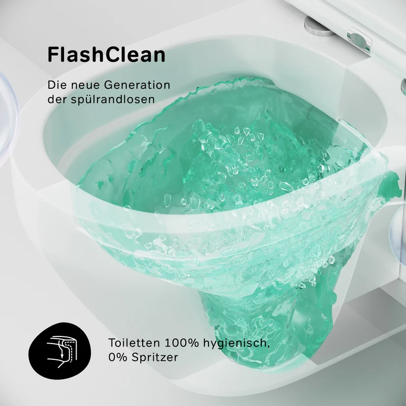 Wand-WC Spirit V2.0 FlashClean spülrandlos mit WC-Sitz – CSB1700SC