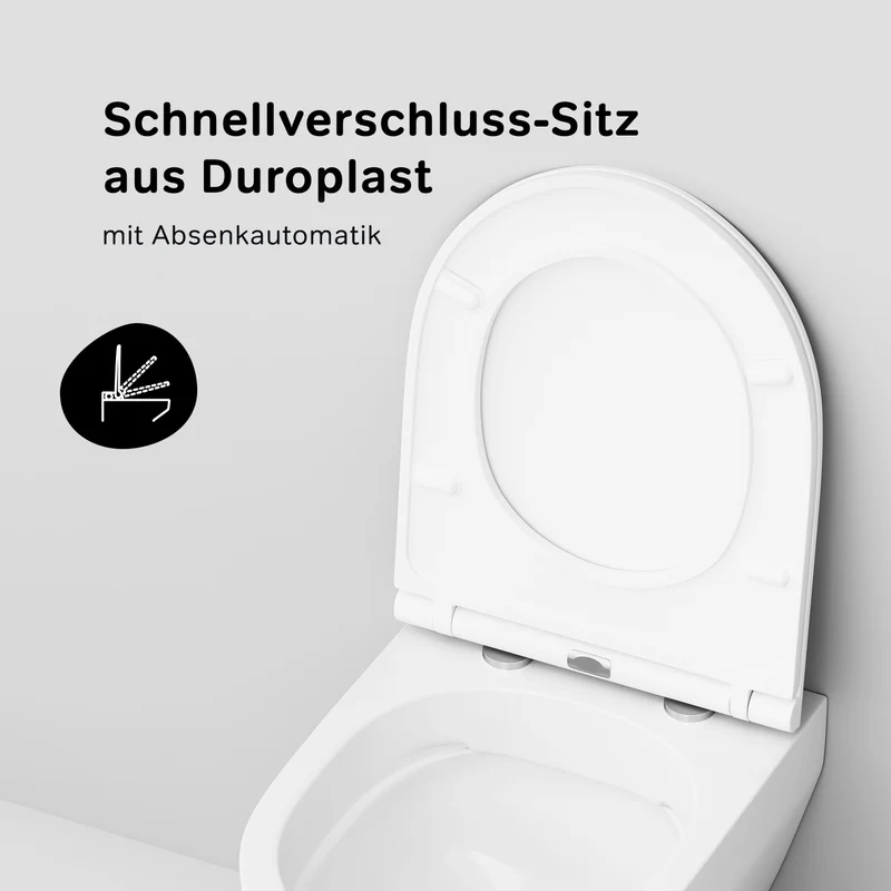 Wand-WC Spirit V2.0 FlashClean spülrandlos mit WC-Sitz – CSB1700SC