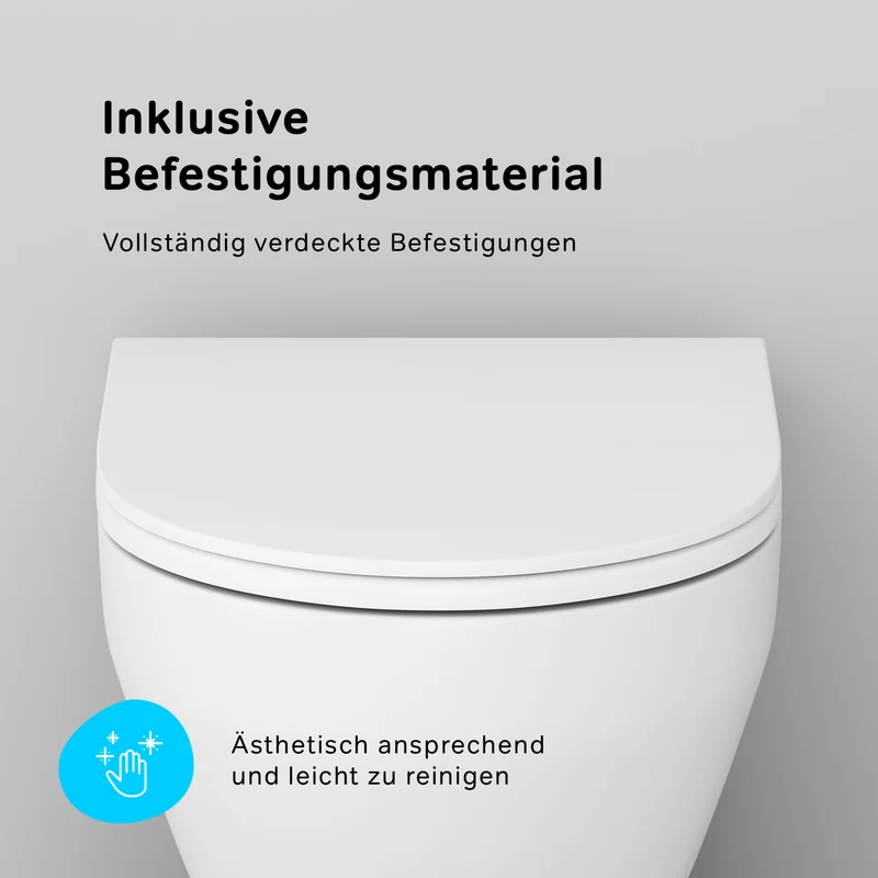 Wand-WC Spirit V2.0 FlashClean spülrandlos mit WC-Sitz – CSB1700SC
