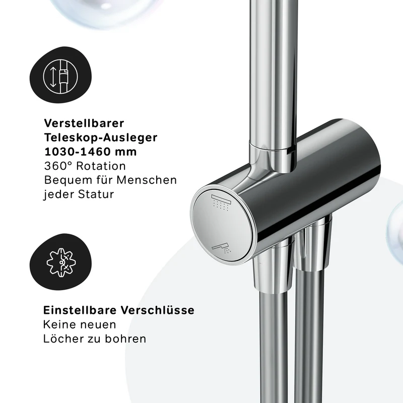Duschsystem Hit mit Regendusche – F07TA000