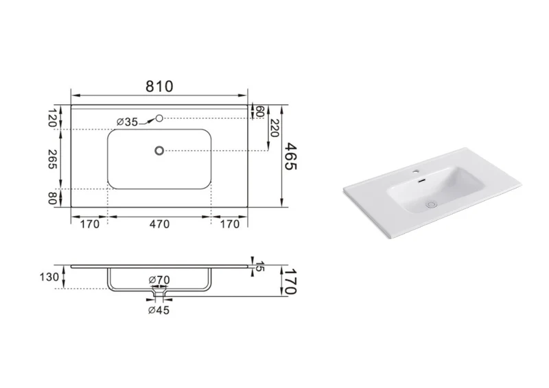 Lavabo da incasso VENERE