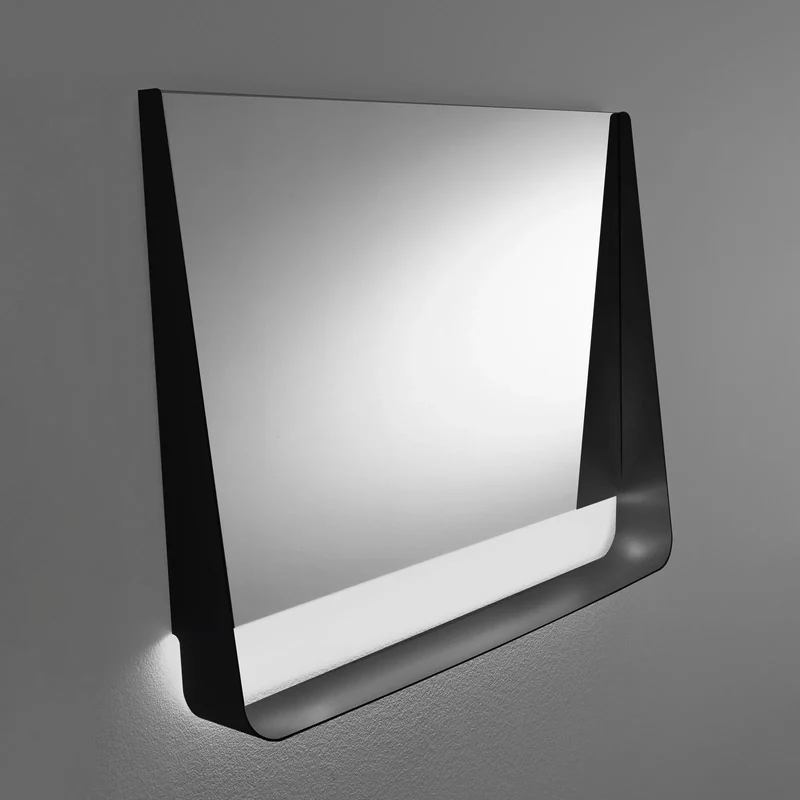 Specchio con mensola e led WING120