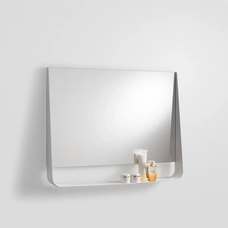 Specchio con mensola e led WING90