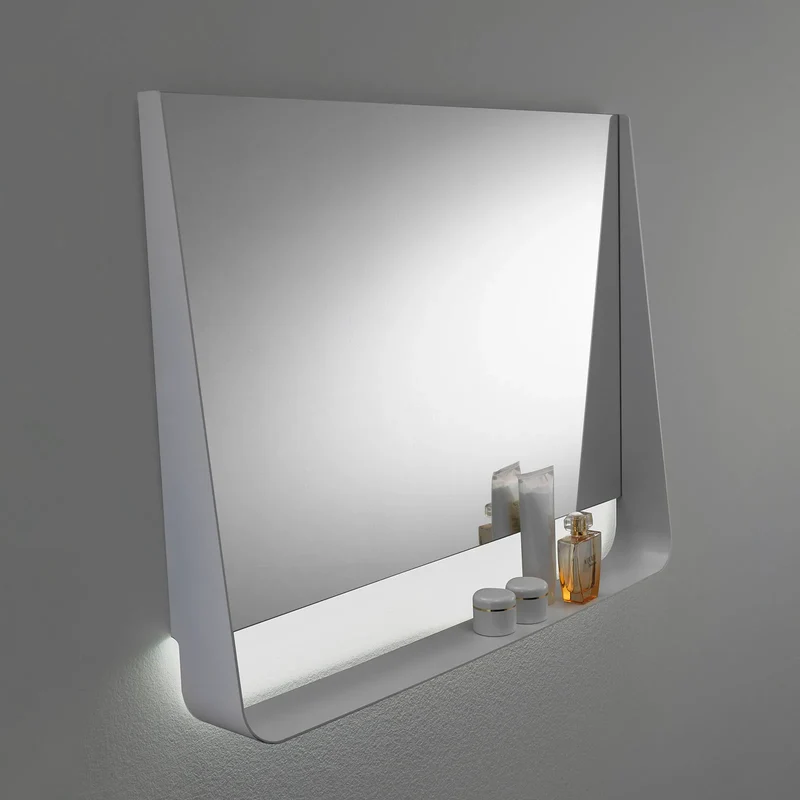 Specchio con mensola e led WING90
