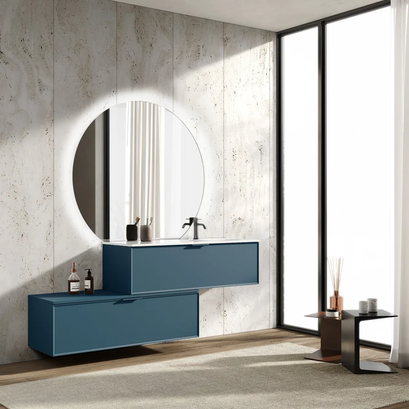 Composizione vasca DX CUPIDO-54 blu