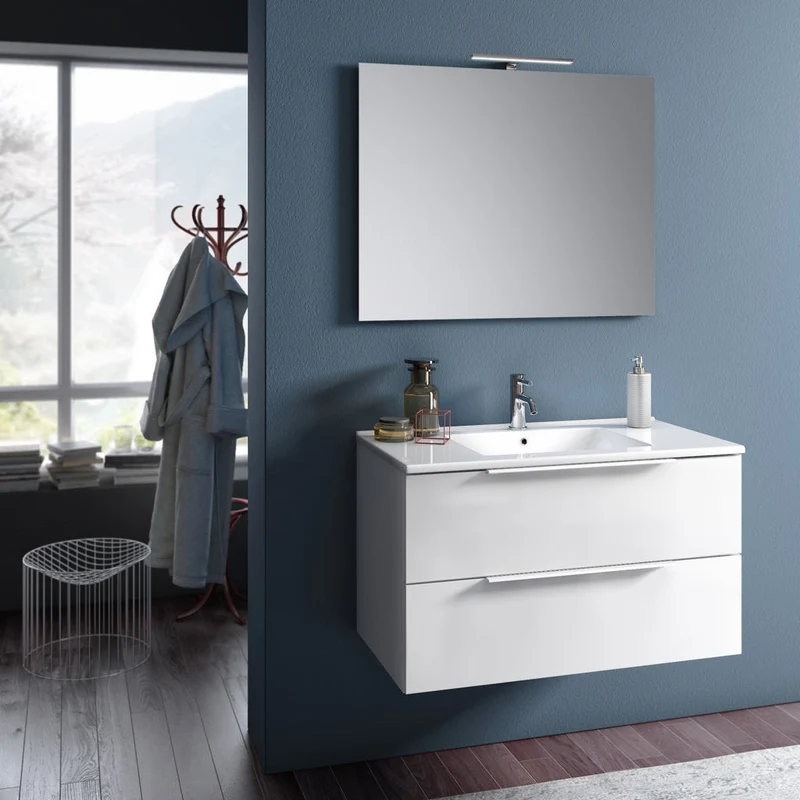 Composizione MALMO bianco opaco