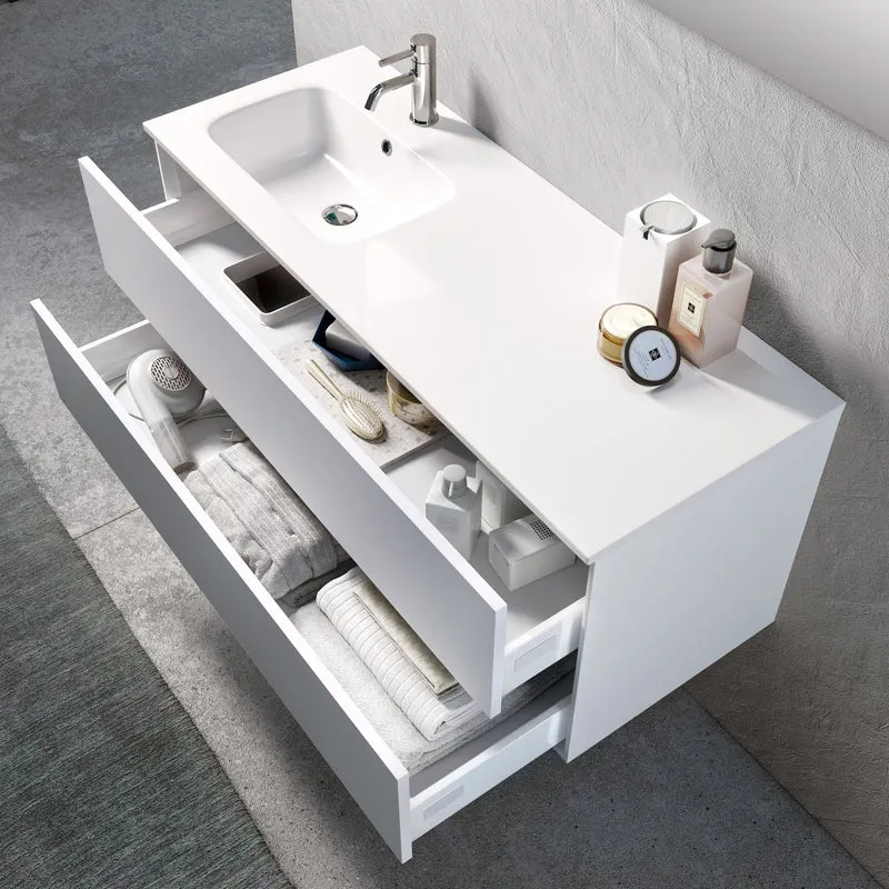 Composizione vasca SX AGO bianco opaco