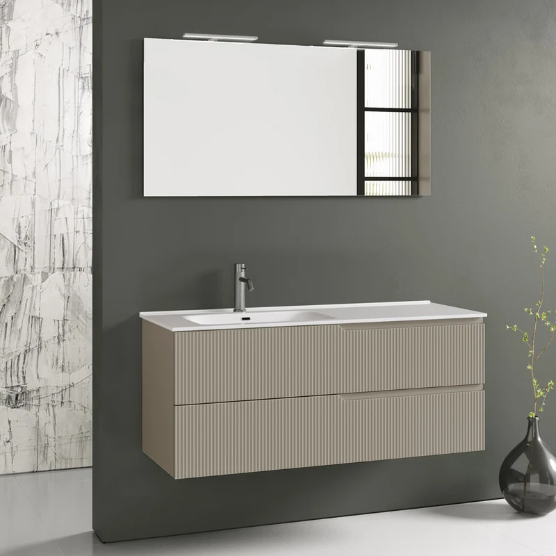 Composizione vasca SX ZIP tortora