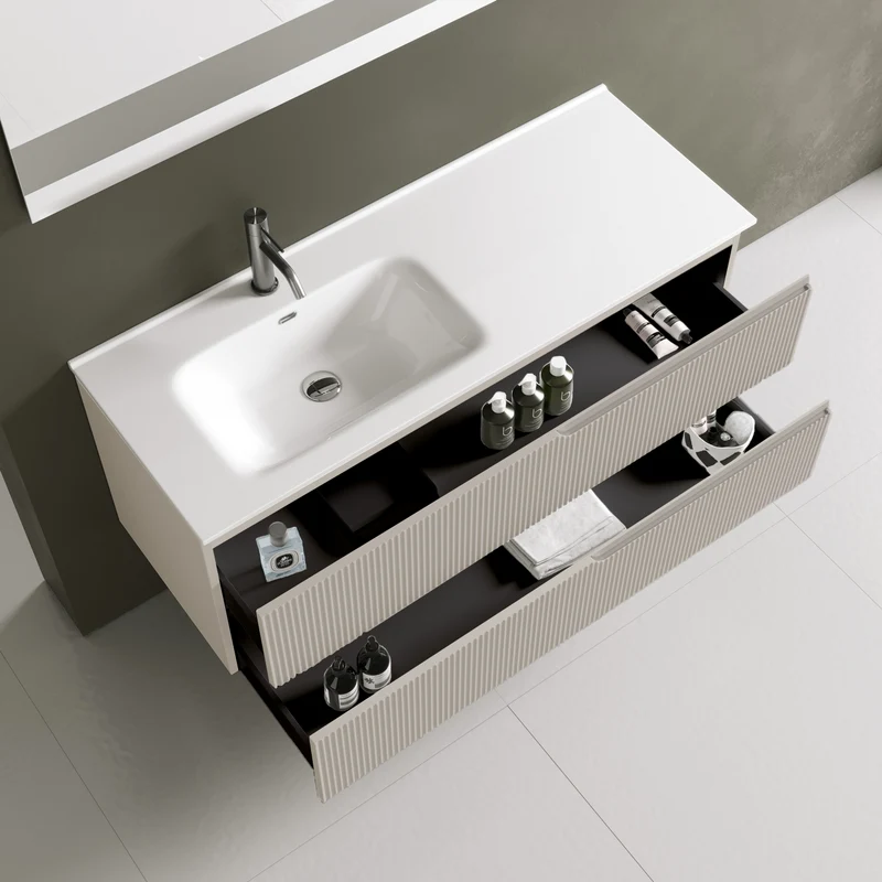 Composizione vasca SX ZIP tortora