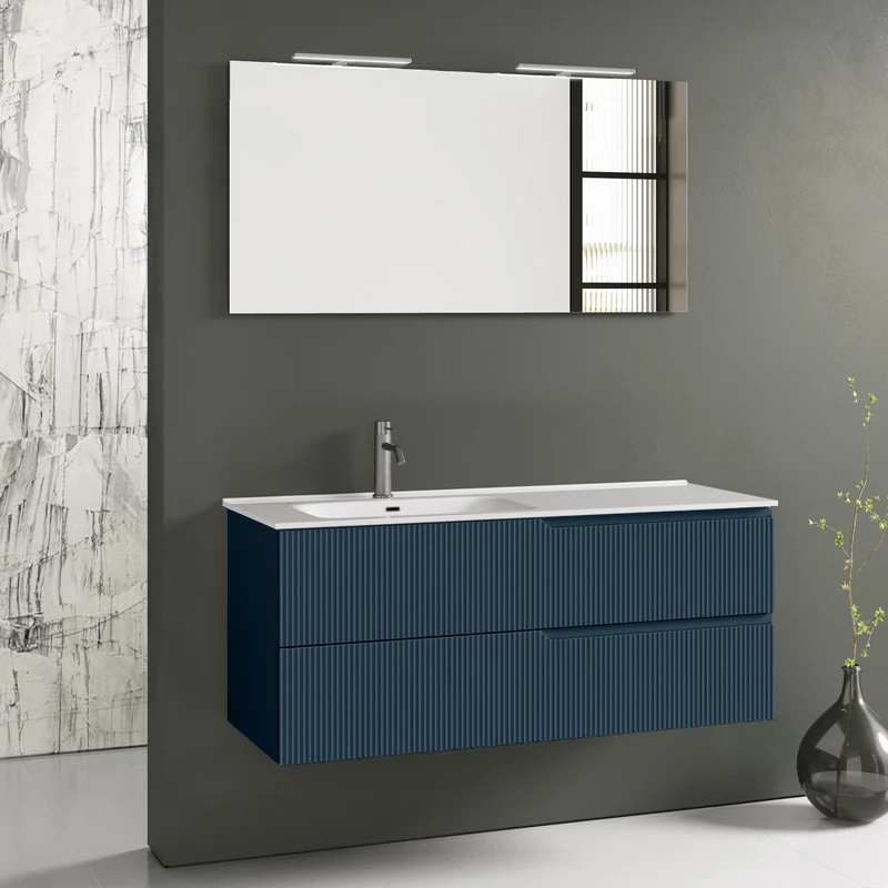 Composizione vasca SX ZIP blu