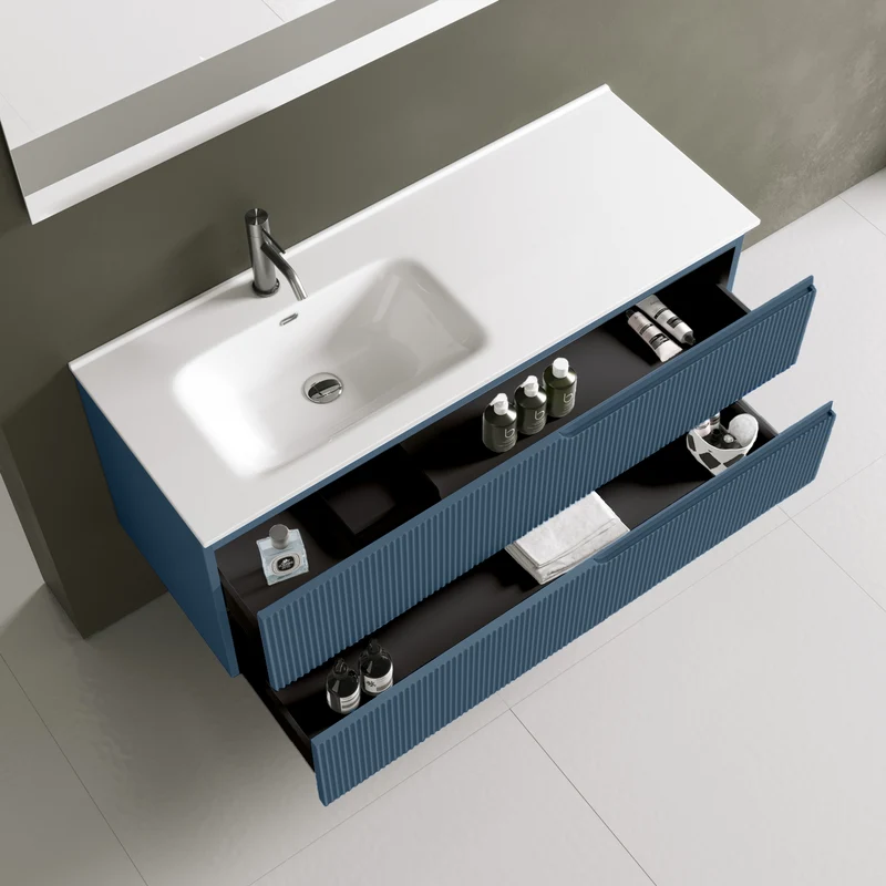 Composizione vasca SX ZIP blu