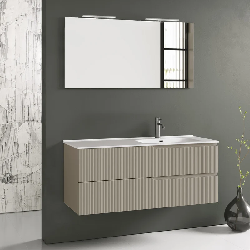 Composizione vasca DX ZIP tortora