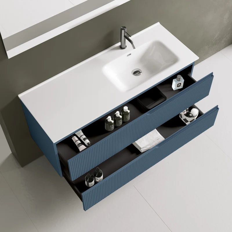 Composizione vasca DX ZIP blu