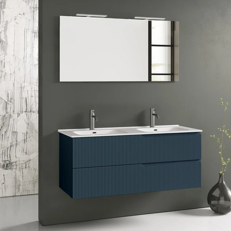 Composizione doppia vasca ZIP blu