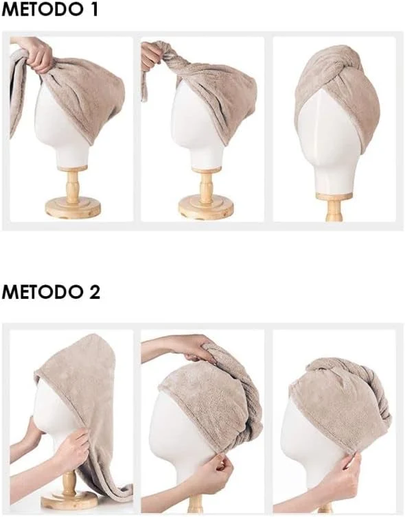 Turbante asciugacapelli LISS rosa