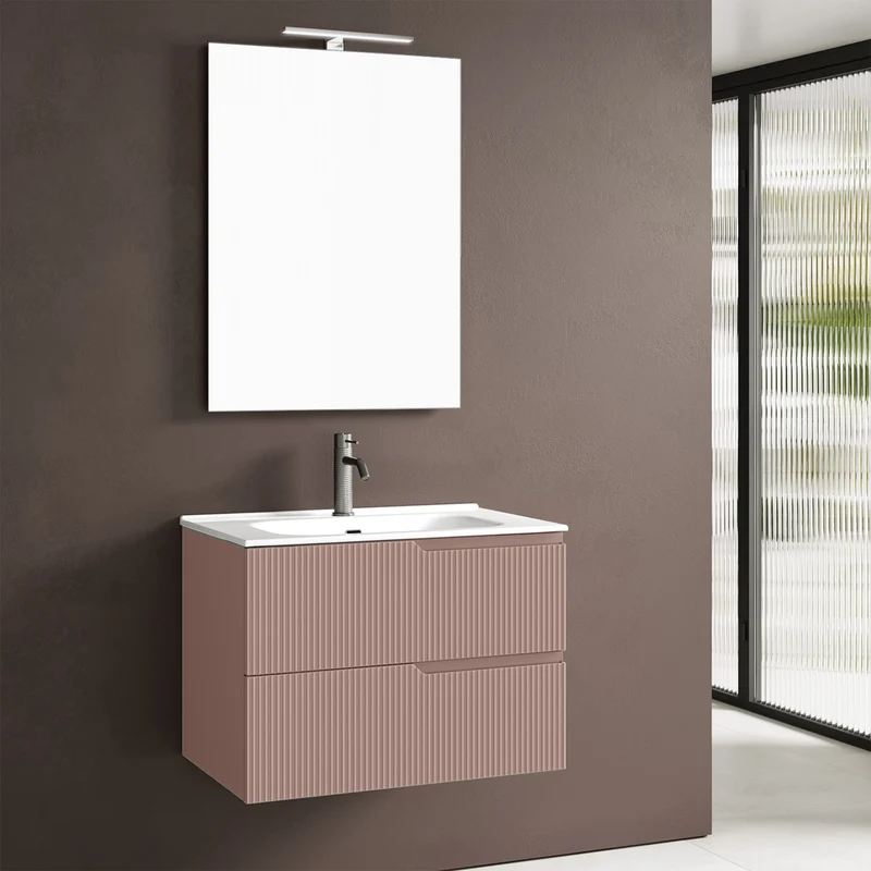 Composizione 4 pezzi ZIP rosa cipria