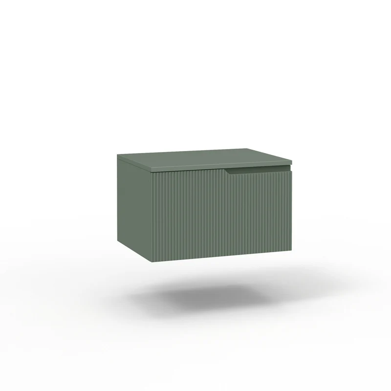 Base con top 1 cestone ZIP verde salvia