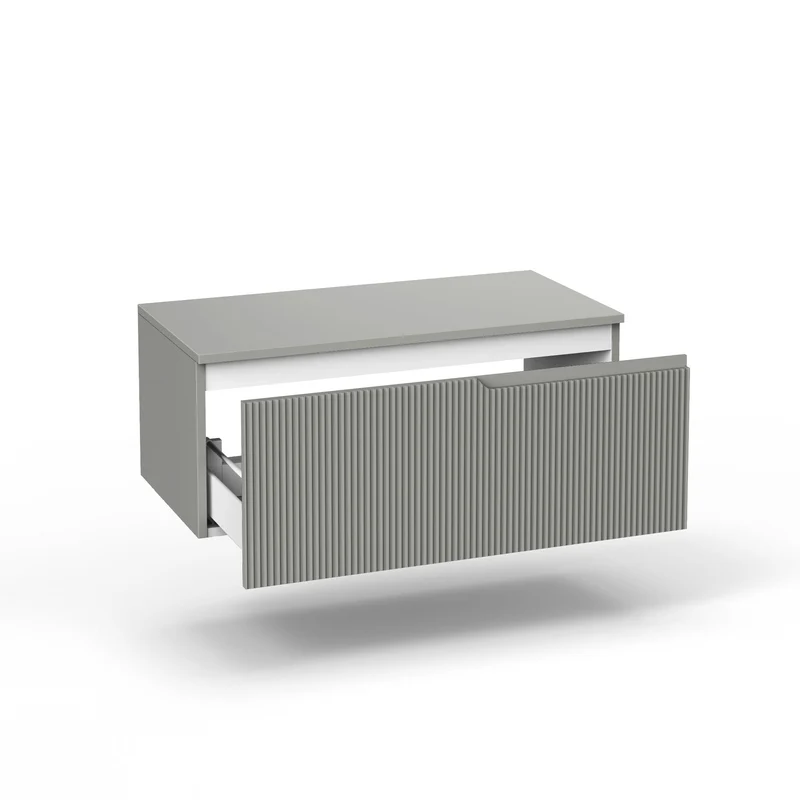 Base con top 1 cestone ZIP grigio opaco