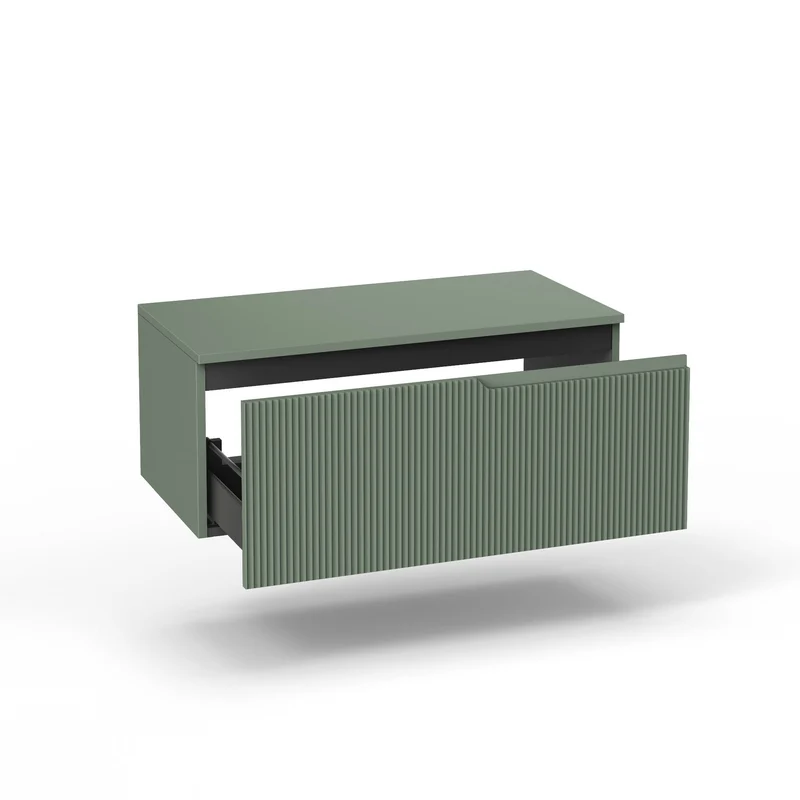 Base con top 1 cestone ZIP verde salvia