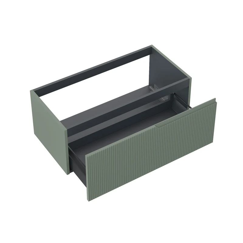 Base portalavabo 1 cestone ZIP verde salvia 90cm