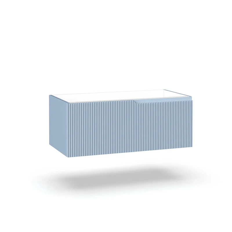 Base portalavabo 1 cestone ZIP azzurro tiffany