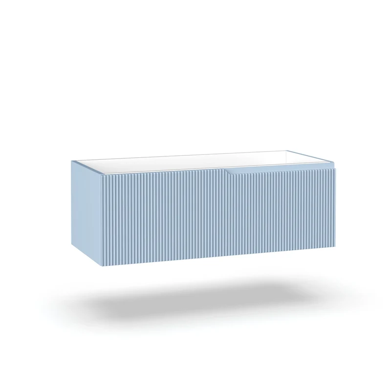 Base portalavabo 1 cestone ZIP azzurro tiffany