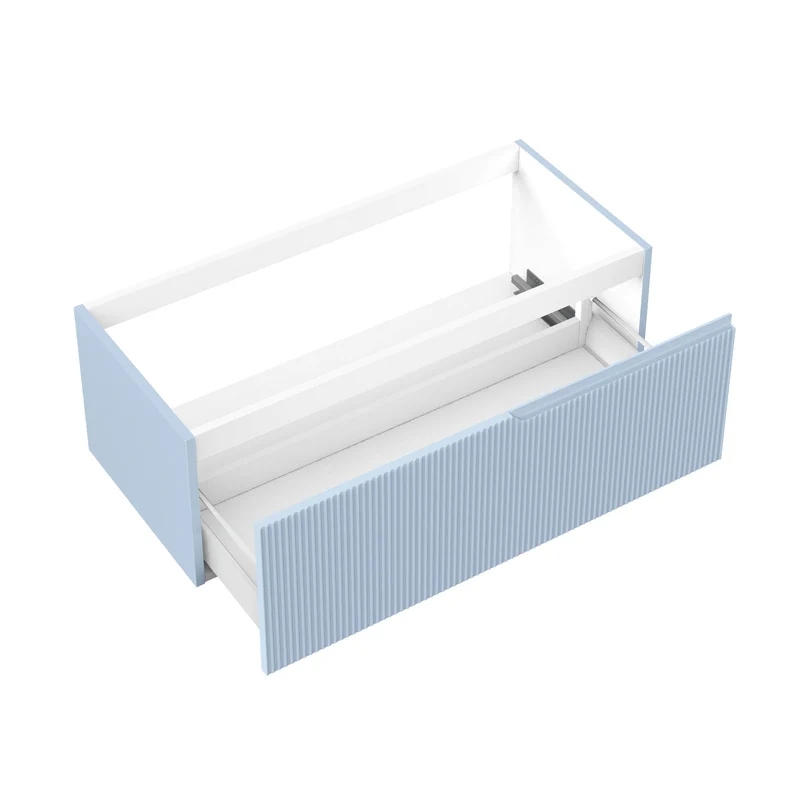 Base portalavabo 1 cestone ZIP azzurro tiffany