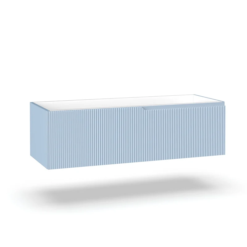 Base portalavabo 1 cestone ZIP azzurro tiffany