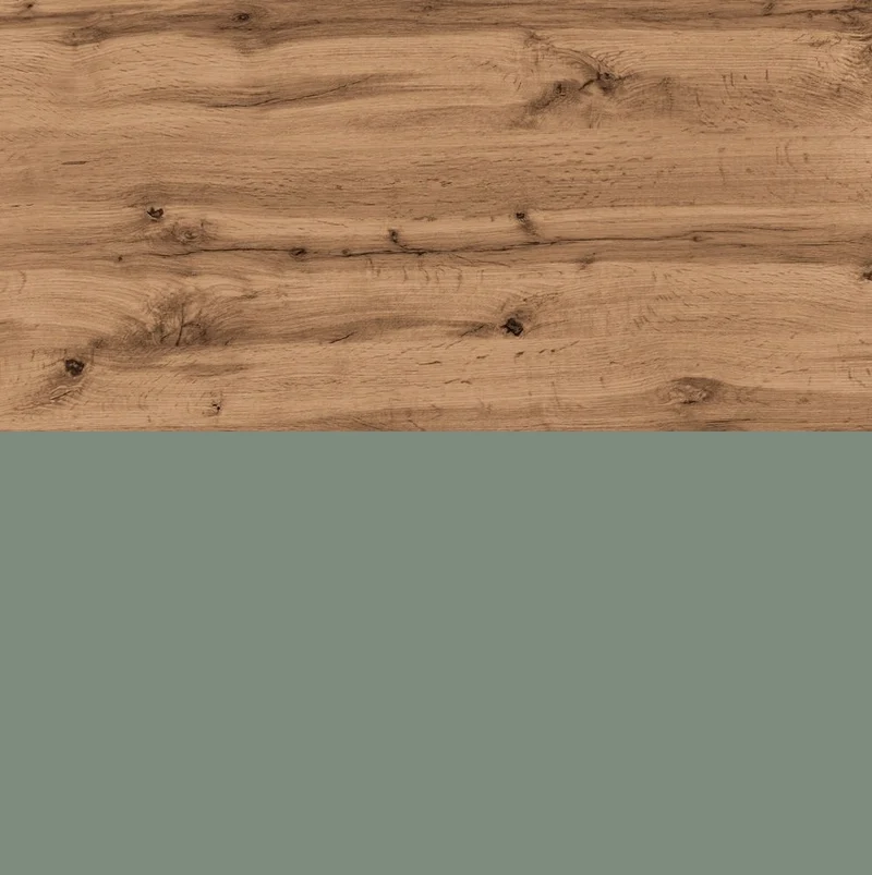 Composizione doppio lavabo 7 pezzi ZIP quercia / salvia