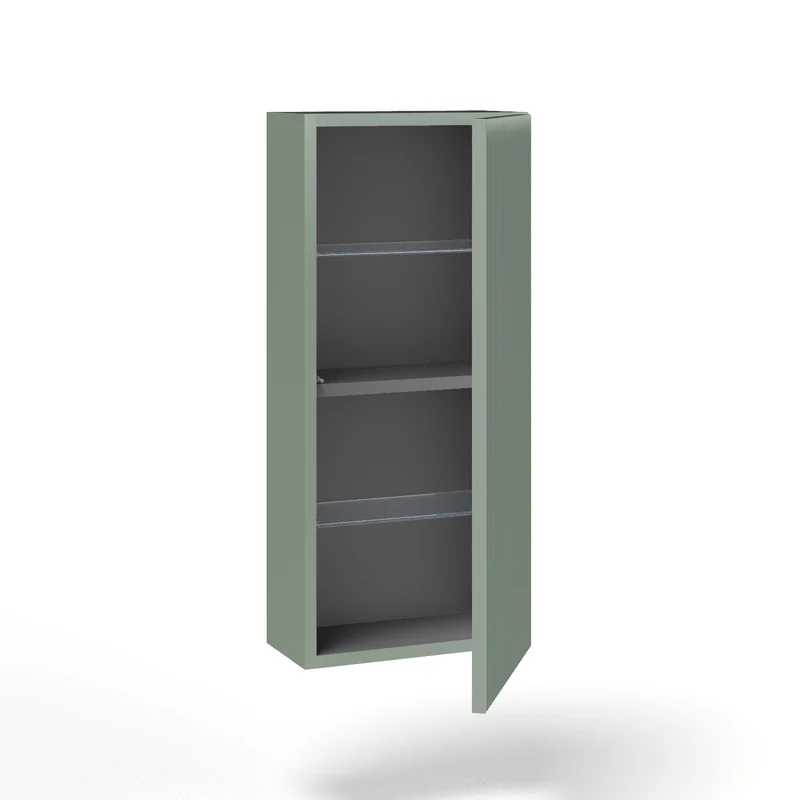 Composizione doppio lavabo 7 pezzi ZIP bianco / salvia