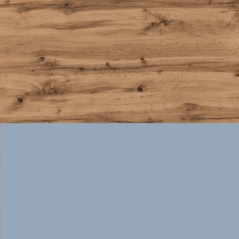 Composizione doppio lavabo 7 pezzi ZIP quercia / azzurro tiffany