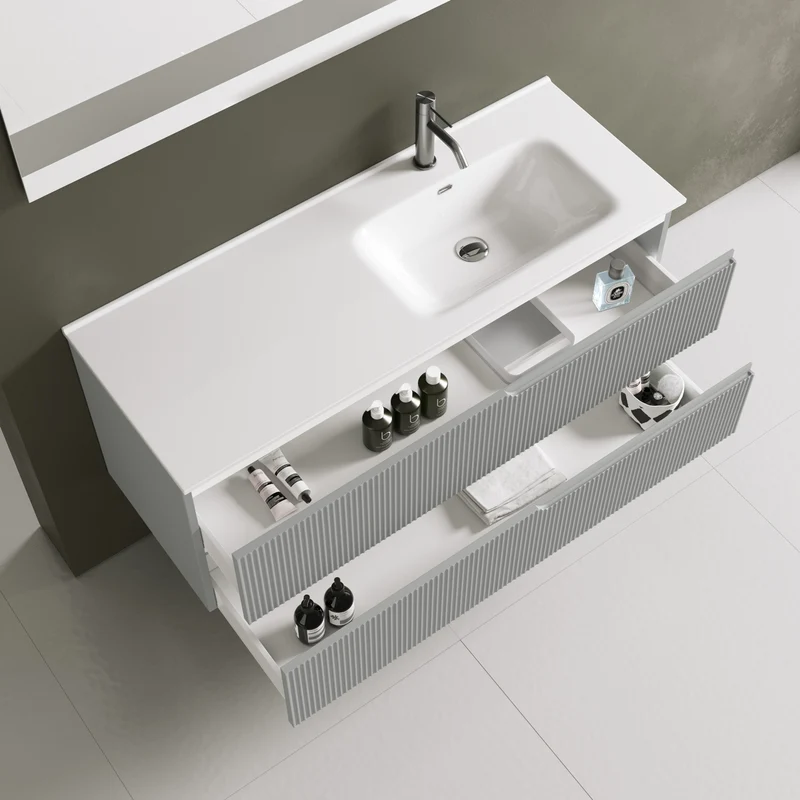 Composizione vasca DX 4 pezzi ZIP grigio opaco