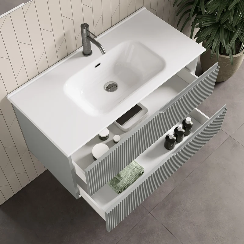 Composizione 4 pezzi ZIP grigio opaco 81cm