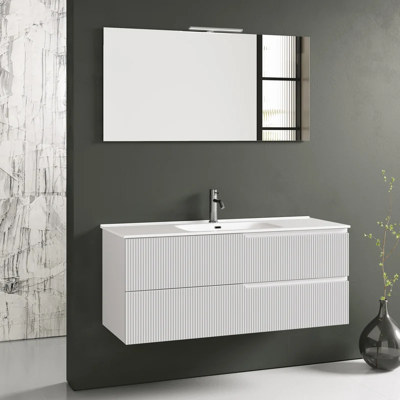 Composizione 4 pezzi ZIP bianco opaco 121cm