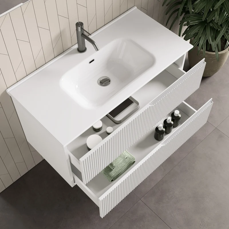 Composizione 4 pezzi ZIP bianco opaco 61cm
