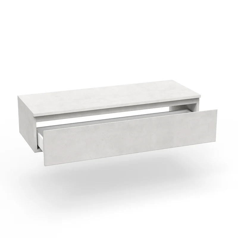 Base con top 1 cassetto YOKA bianco pietra 120 cm