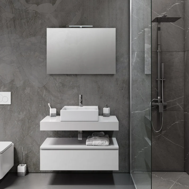 Composizione 5 pezzi YOKA bianco opaco 90 cm