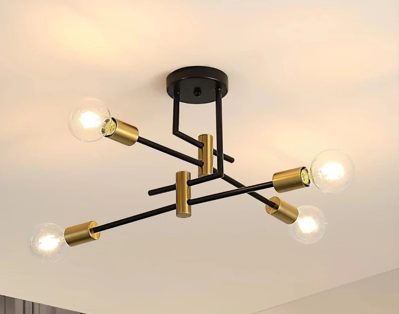 Deckenlampe Deckenleuchte Kronleuchter Gold Design
