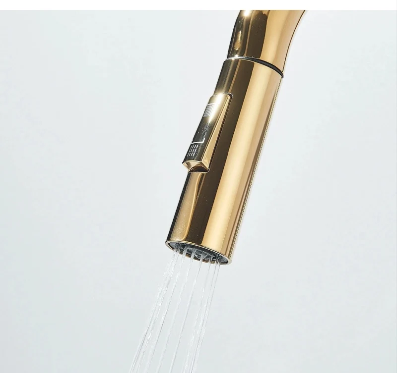 Küchenarmartur Mischbatterie Wasserhahn Gold Design Brause